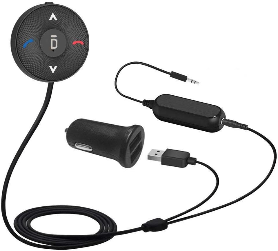 Besign BK03 Bluetooth 5.0 Hands-Free Kit Bluetooth Receiver for Car Speaker System with 3.5 mm Jack