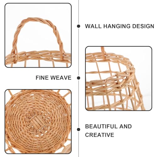 Almacenamiento de jengibre y especias con cesta de ratán hecha a mano beige 4