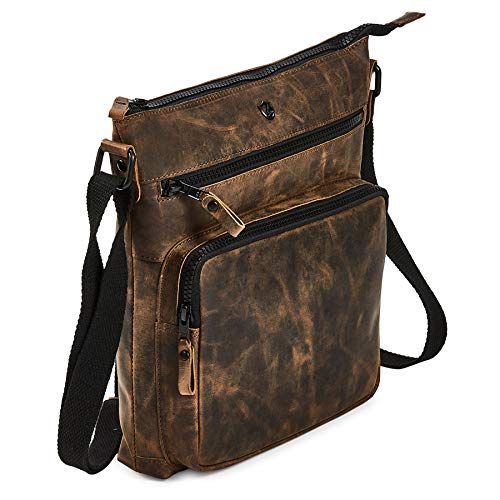 Image of Crossbody Bags for Women Genuine Leather Purse Handmade Vintage Shoulder Bag Crossover Pocketbook Adjustable Strap | Handmade