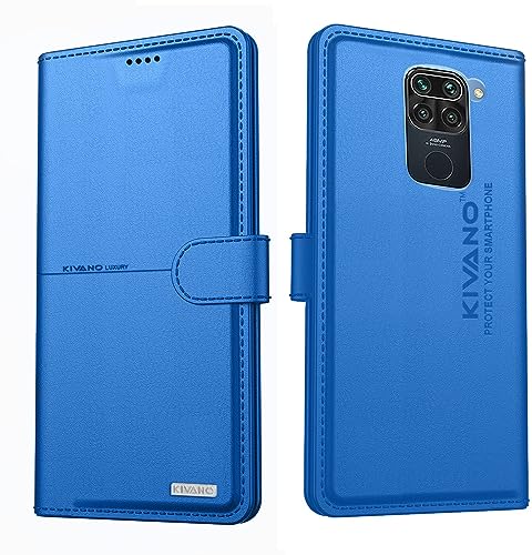 Image of KIVANO Compatible with Xiaomi Redmi Note 9 Flip Cover | Leather Finish | Inside Pockets & Inbuilt Stand | Shockproof Wallet Style Magnetic Closure Back Cover Case