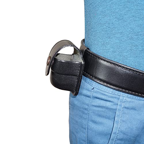 Koltster Alsm2037 Two Single Speedloader Carrier/Case/Pouch With Belt Clip For Smith&Wesson Genuine Leather Handmade! (Black) #TOP5