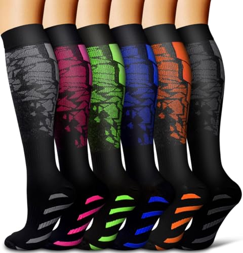 Image of COOLOVER Copper Compression Socks for Women and Men(6 Pairs)-Best Support for Running, Athletic, Travel