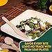 Perfectware 6 inch Square Palm Leaf Plates. Eco Friendly Dinnerware. Set of 25 Plates 6