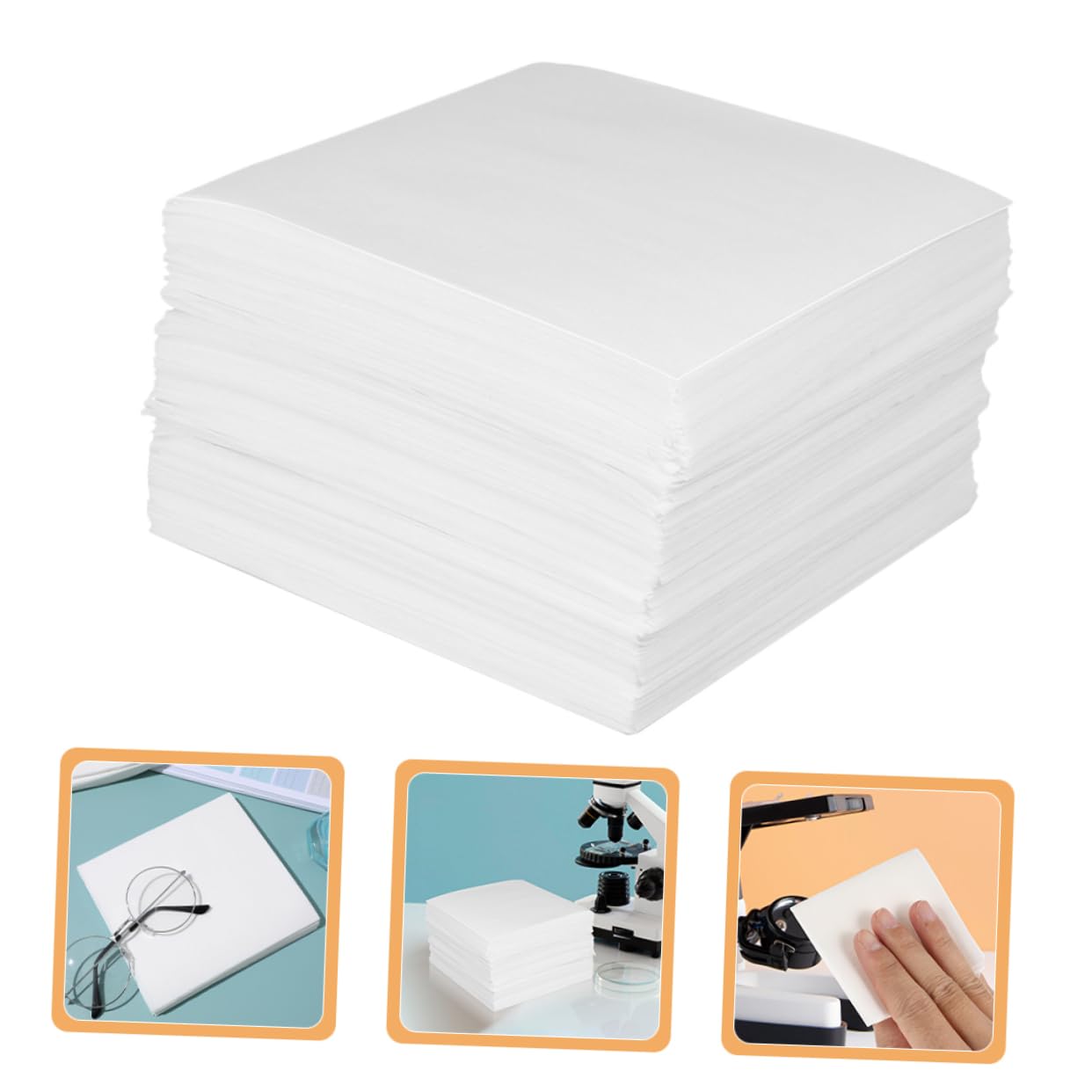Cabilock 3 Series De Papel Sin Polvo Higiene Toallita Seca Limpiar Desmaquillantes Lentes Gafas De Computadora Tela No Tejida 1200 Piezas*3