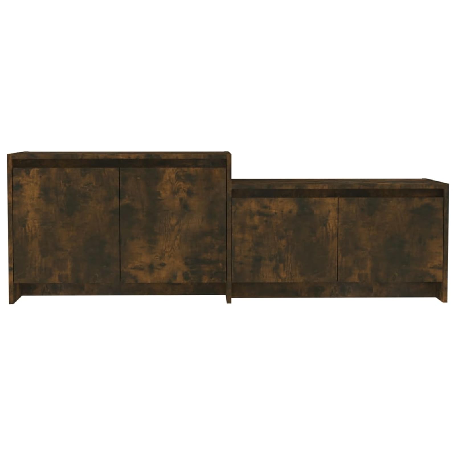 Gecheer TV-Schrank Räuchereiche 146,5x35x50 cm Holzwerkstoff, Moderne TV Lowboard Fernsehschrank für Home-Cinema Gamerzimmer Wohnungen Büro813026