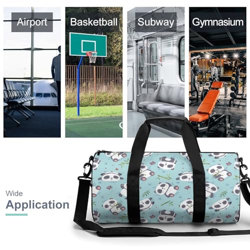 Duffel bag panda léger de 45cm avec sangles confortables pour gym - 3