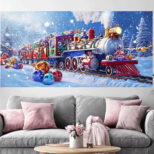 Diamond Painting Noël 70x140 cm kit grand format broderie diamant 5D pour adulte