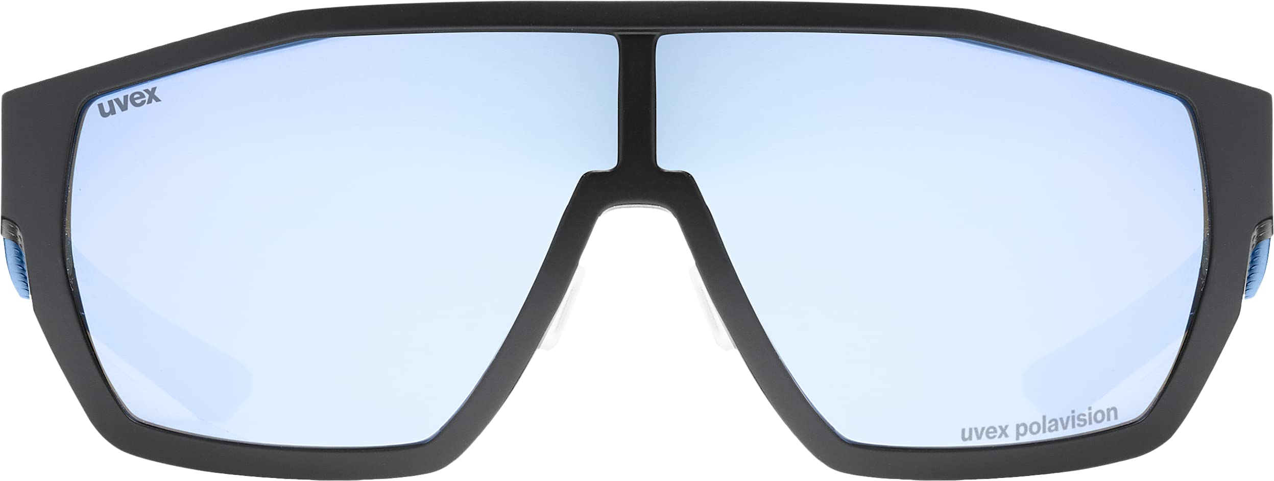 uvex mtn style P, gafas deportivas unisex, polarizadas, comodidad sin presión y sujeción perfecta, black blue matt/blue, one size