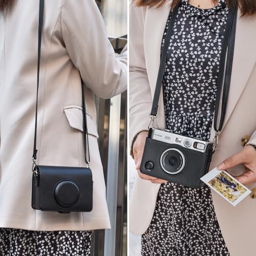 Funda para cámara Instax Mini EVO de PU cuero negro miniatura 6