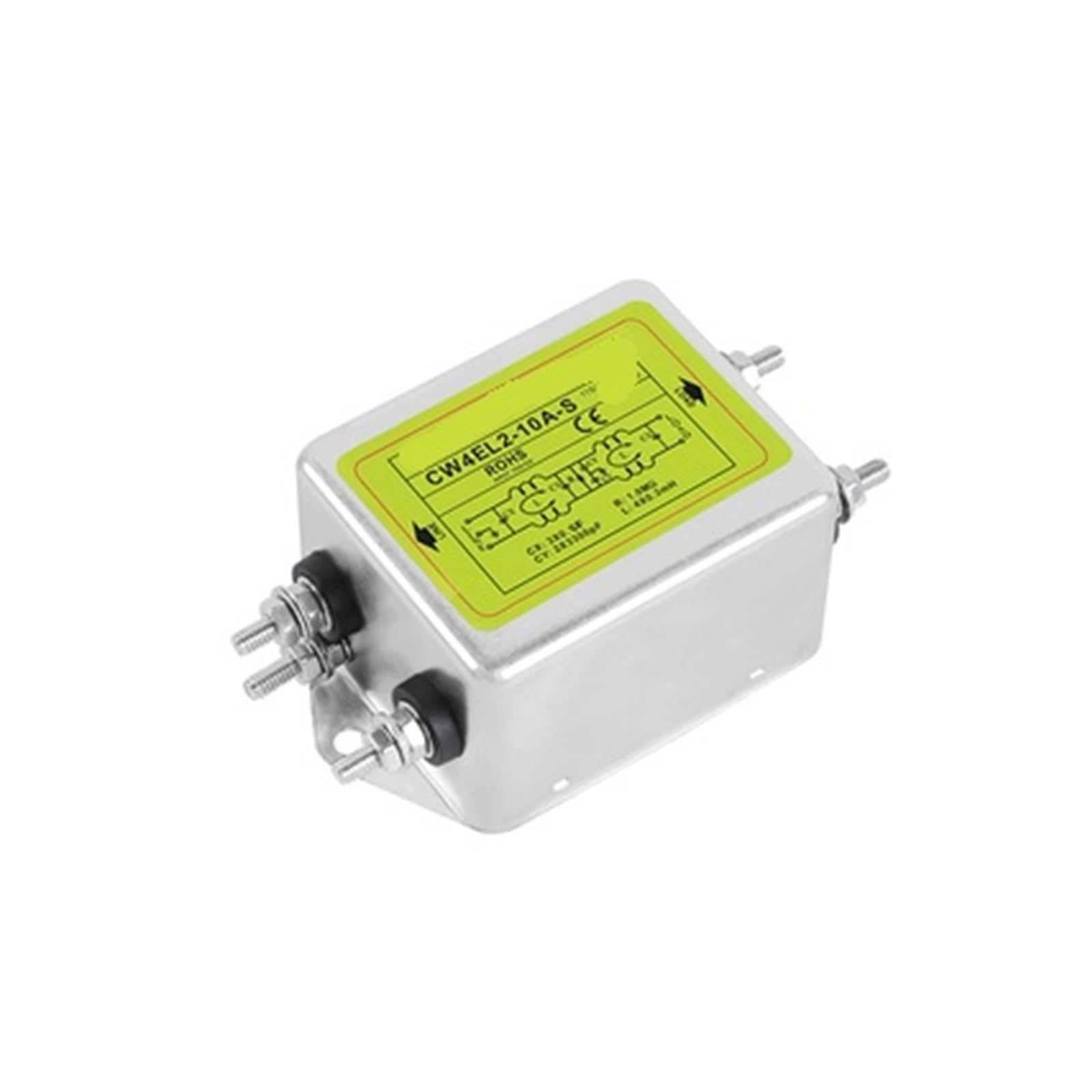 YTMJPQQJI AC 220V Power Filter Anti-Interference Purification Audio CW4EL2-S 3A 6A10A20A30A(CW4EL2-10A-S)