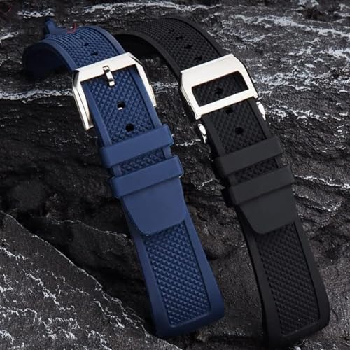 Bracelet caoutchouc incurvé 22mm avec boucle déployante - 4