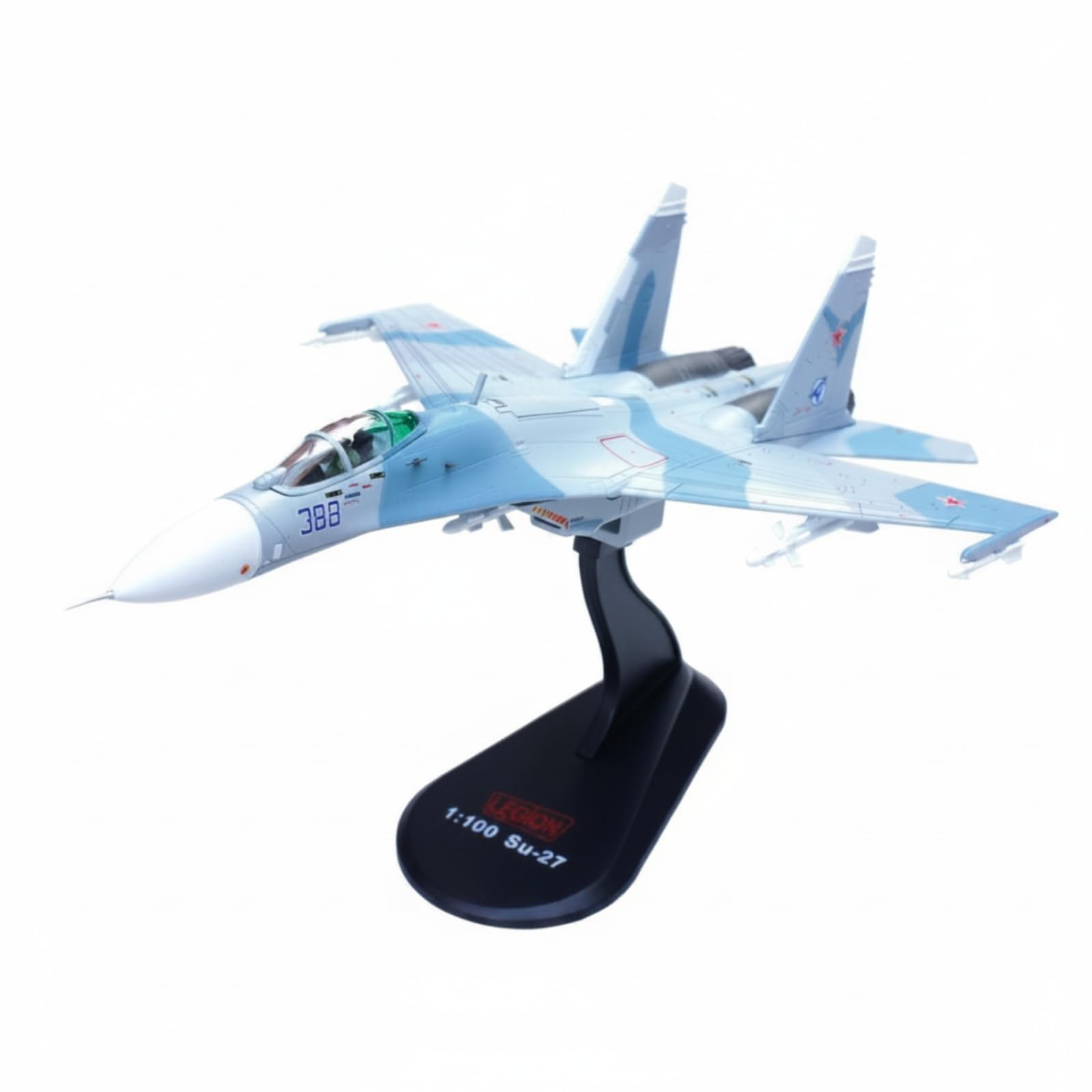 Modellino soviet27 Die-Cast Modellino di Aereo da Caccia Militare Rimovibile Velivolo con Piedistallo per Studio