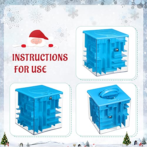 8 Pcs Plus Size 3.54 Inch Money Maze Puzzle Toy Christmas Large Money Holder Puzzle Gift Box Square Maze Cash Holder Plastic Puzzle Toy For Adults Brain Teaser Puzzles For Cash Gift Ticket Holiday #TOP3