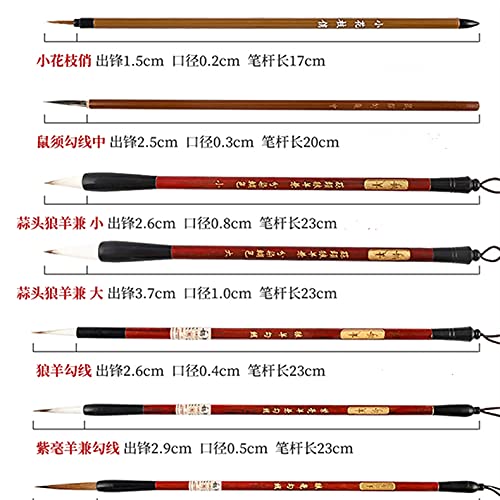 Painting Writing Brush Watercolor Chinese Calligraphy Brush Set Kanji Japanese Sumi Painting Drawing Brushes+Roll-Up Bamboo Brush Holder (17Pcs) #TOP3