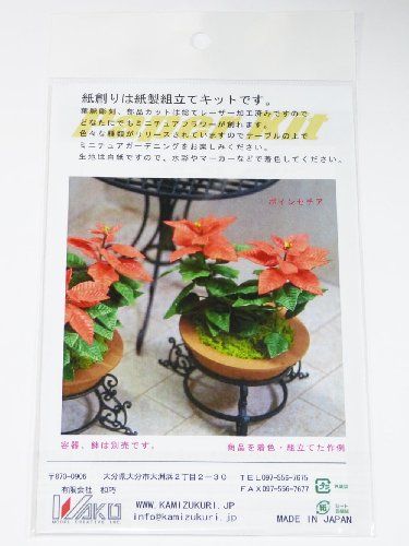 Poinsettia 1/12 Sum Takumi Table Garden plante miniature Japon pour diorama 1:12