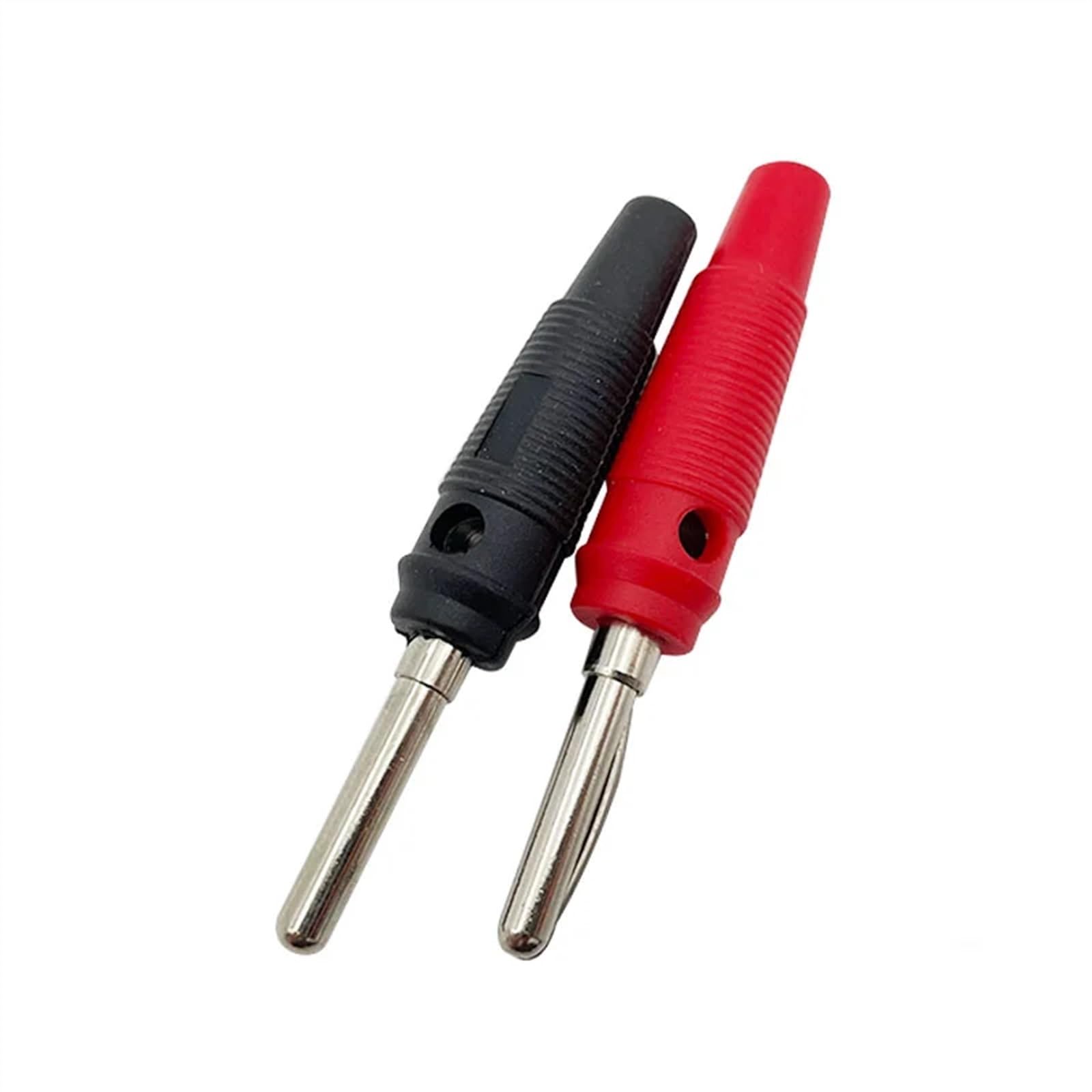 20 sztuk wtyków bananowych 4 mm, izolowanych prądem, osłonięte, można układać w stos, przyłącze głośnika, przyłącze śrubowe, adapter kablowy (20 czarny)