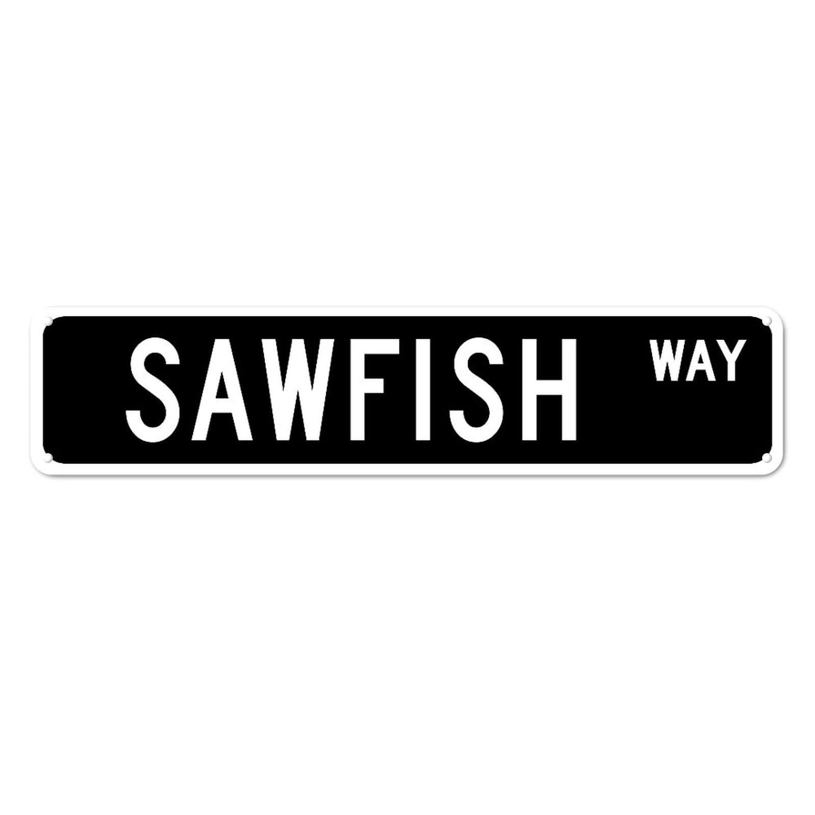 Sawfish WAY Retro Tin Signs Aluminum Metal Sign for Bedroom Kitchen Garden Wall Non-Fade Pub Club Decor 4x16 Inch