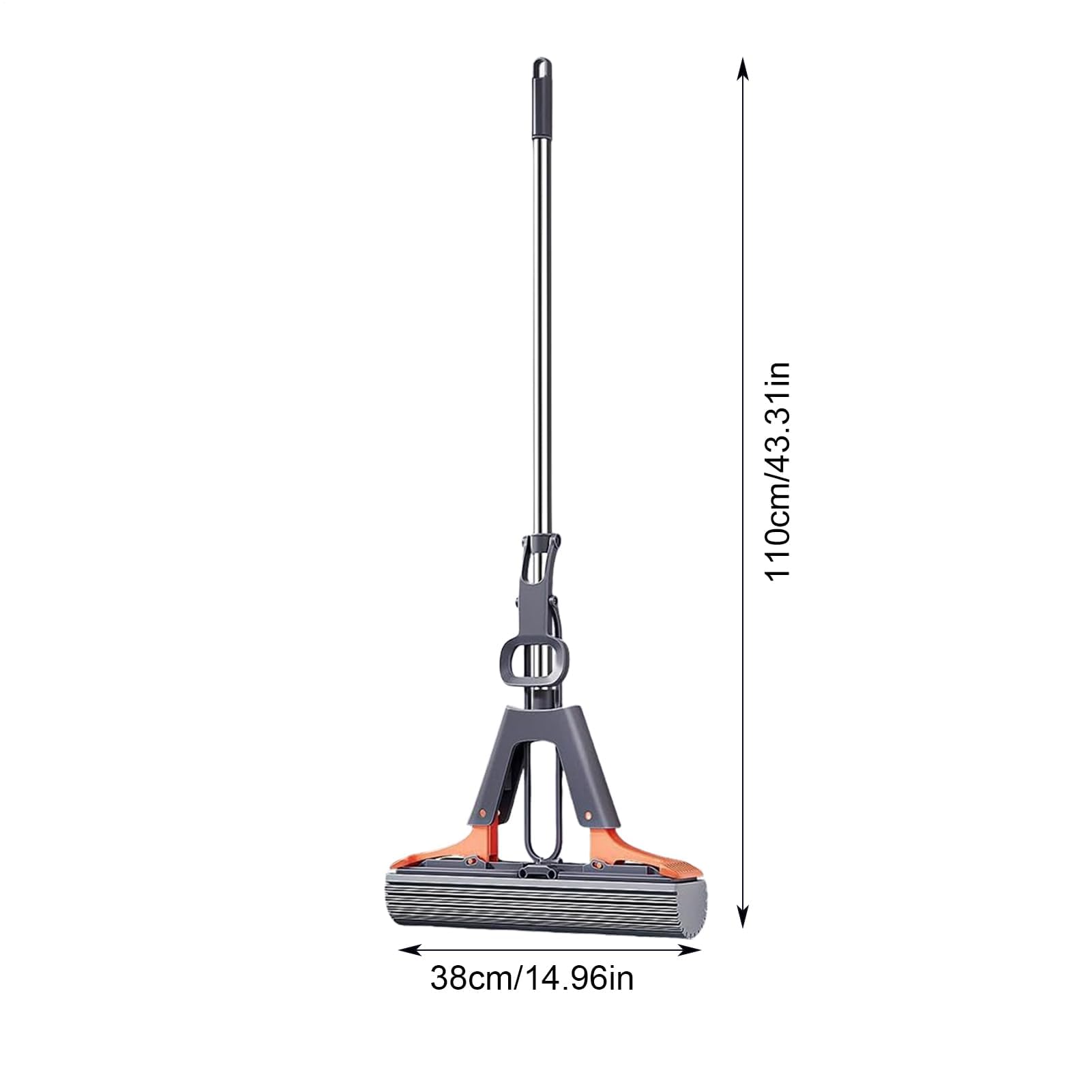 Esponja de fregona con rodillo de suelo, limpieza eficiente y absorbente, diseño fácil de apretar, mango de acero inoxidable duradero, cabezal de fregona versátil para azulejos de madera, Sue