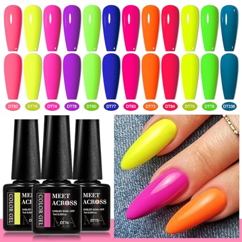 Set de Esmalte de Uñas en Gel 12 Piezas MEET ACROSS miniatura 3