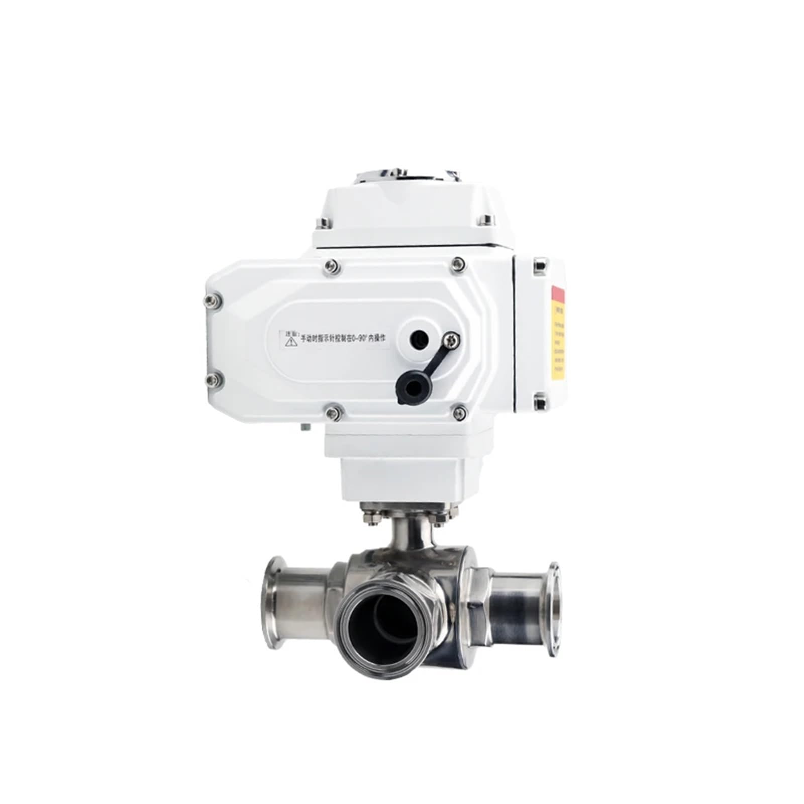 38 mm szybki montaż elektryczny zawór sanitarny ze stali nierdzewnej typ T/L Tri-Clamp z silnikiem 220 V 24 (L TYPE-24VDC)