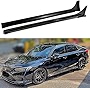 MC Style JDM FE180 Painted Full Gloss Black Side Skirt Extension Compatible for 2022 2023 Honda Civic EX LX Si Touring Sport Hatchback Sedan All Models