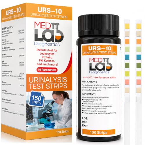 Med Lab 10 Parameter Urine Test Strips for...