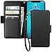 Bocasal Wallet Case for iPhone 14 Pro 5G, Genuine Leather Support Wireless Charging RFID Blocking Flip Case Card Slots Holder, Kickstand Book Folding Folio Cover with Wrist Strap 6.1 Inch(Black)