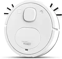 Robô aspirador de pó e limpador de esfregão impulso automático de energia para carpetes, ultrafino, 7,9 cm, foco de pelos de animais de estimação, escova sem emaranhamento, silenciosa, 55 dB, branco