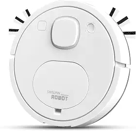 Robô aspirador de pó e limpador de esfregão impulso automático de energia para carpetes, ultrafino, 7,9 cm, foco de pelos de animais de estimação, escova sem emaranhamento, silenciosa, 55 dB, branco
