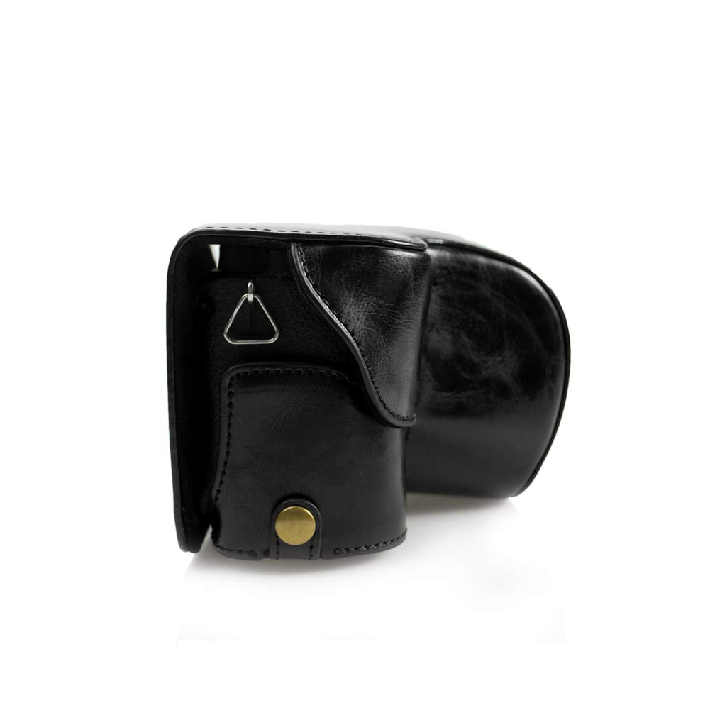 Étui Housse Protection Sony A6000 A6300 PU Avec Bandoulière - Design Élégant Coffee