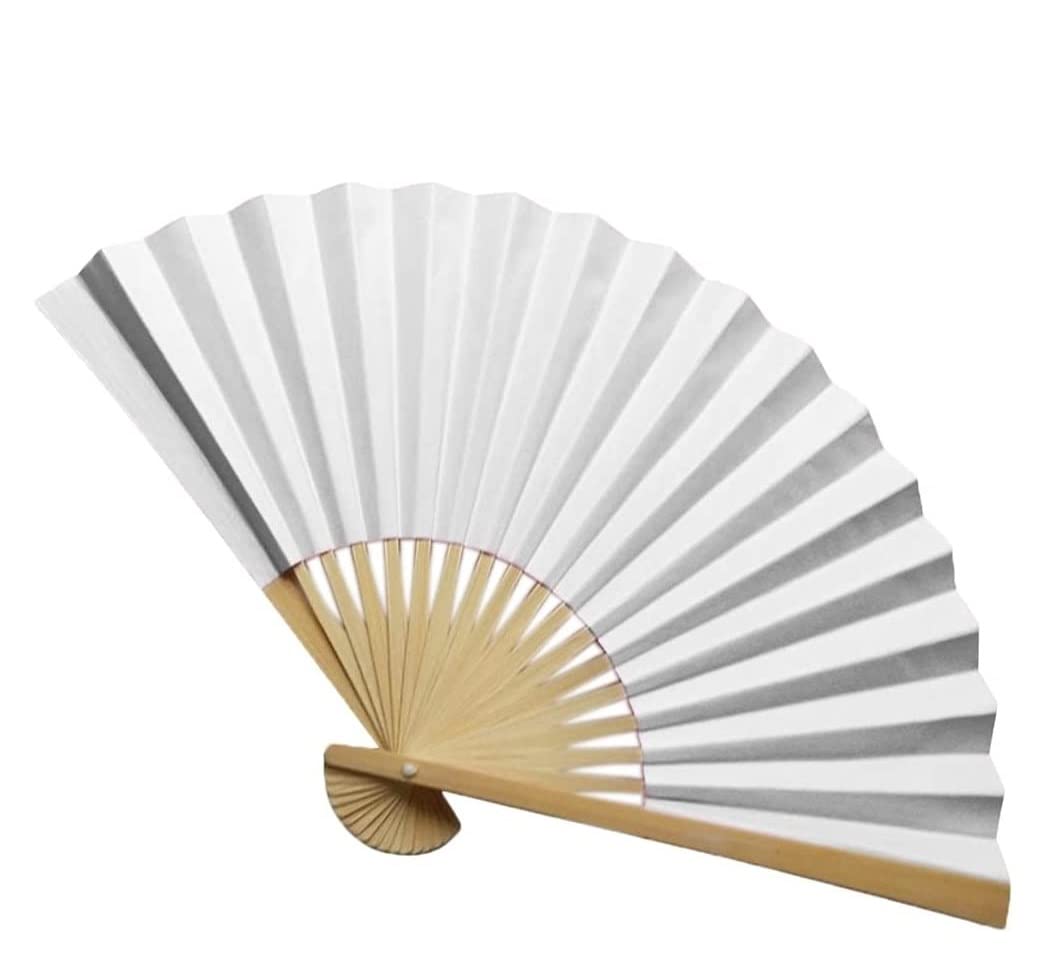 DANNMPX Display Fans Traditional Chinese Fans Paper Bamboo Folding For Church Wedding Hand Holding Hand Held(C)