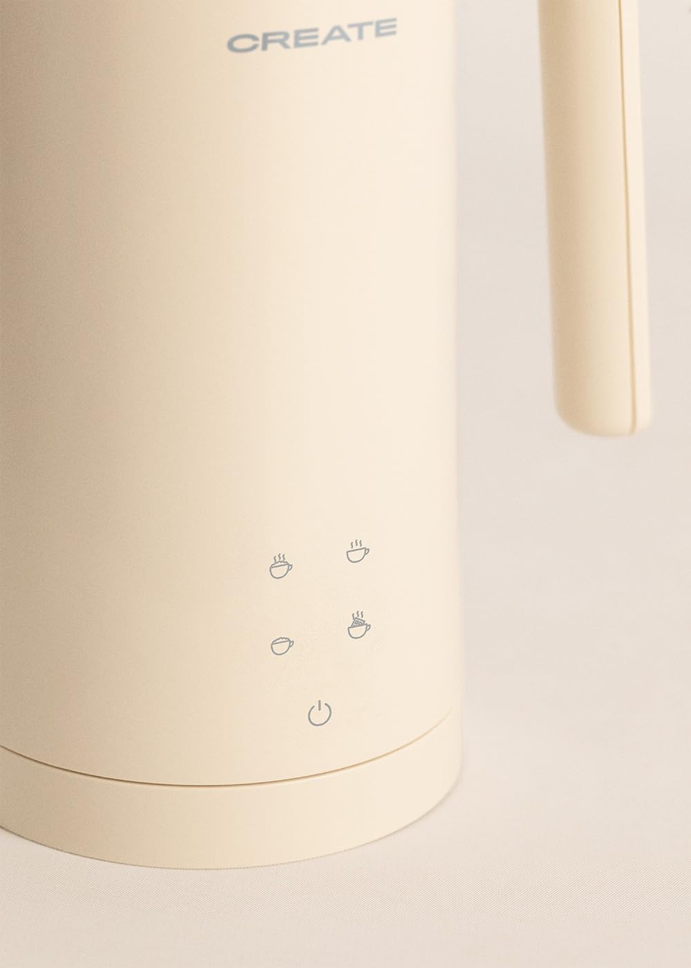 CREATE/MILK FROTHER/Mousseur à lait électrique blanc cassé/Écran tactile, 4 programmes automatiques, système de sécurité, 350ml, utilisation à chaud et à froid, 400 Watt