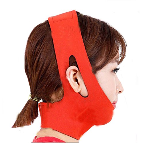 KOLIGHTAnti Wrinkle Face-lift Slimming Cheek Mask Lift V Face Line Slim up Belt Strap (half face-orange)