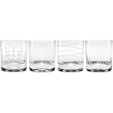 Mikasa Cheers Double Old Fashioned Glass, 12.75-Ounce, Set of 4