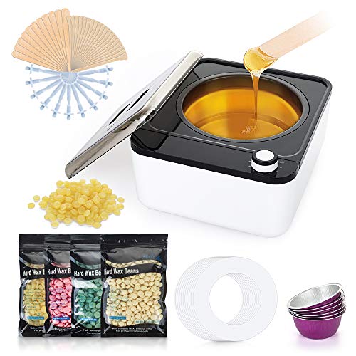 Waxing Kit for Women Men?wax warmer for hair removal?hard wax kit?At Home Waxing Kit Nonstick wax pot for All Hair Types, Eyebrow, Facial,Body,Legs, Bikini