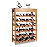 Kinsuite Bamboo Wine Rack Modular Wine Storage Holder Display Shelves for Storing Bottles at Home 36