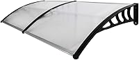 Vista 3 de Outvita Toldo para puerta, 77 x 35.4 pulgadas, cubierta de policarbonato para puerta delantera, toldo para patio al aire libre, toldo para Tablero