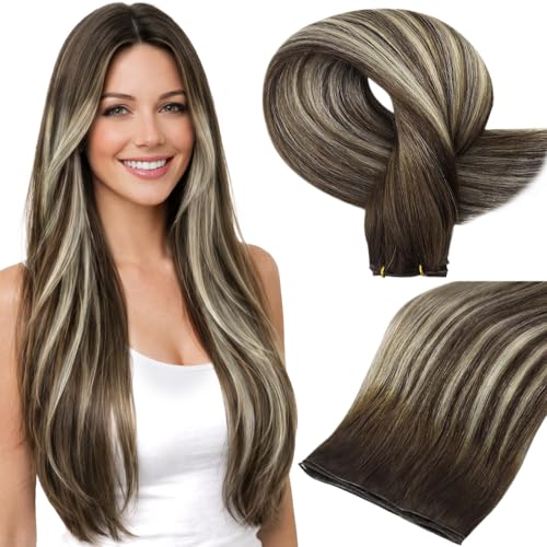 Full Shine Genius Weft Hair Extensions Human Hair 18 Inch
