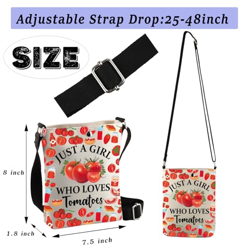 BDPWSS Tomato Crossbody Bag Tomato Lover Gift Fruitarian Gift Vegetarian Handbag Tomatoes Themed Gift Farmer Gardener Gift2