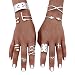 Balakie 6pcs Women Bohemian Vintage Silver Stacking Rings Knuckle Cross Arrow Open Ring