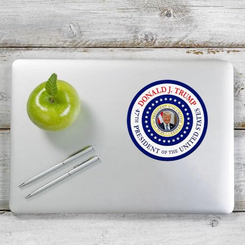 Image of 10 Pack President Donald Trump Inauguration Day 2025 Memorabilia Stickers Reflective Vinyl Sticker Laptop Decal Car Bumper Window Waterproof Sticker