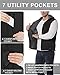 33,000ft Weste Herren Outdoor Wasserdichte Softshell Ärmellose Jacke Bodywarmer Fleece Weste mit Kapuze Full Zip Softshellweste Schwarz L