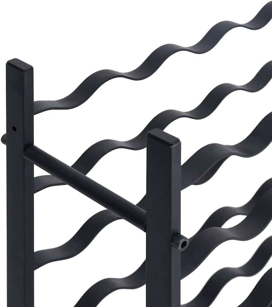vidaXL Wine Rack, Wine Bottle Holder for 96 Bottles, Wine Storage, Wine Bottle Organizer for Dining Room Living Room Kitchen, Modern, Black Iron