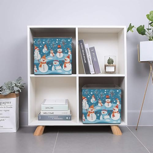 Cubes de rangement pliables bonhomme de neige armoire linge - 6