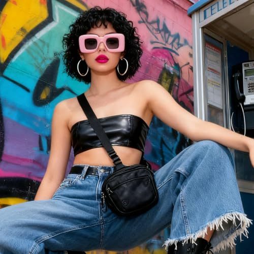 Image of laureles Fashion Cat Eye Y2K Sunglasses Women Vintage Red Yellow Blue Square Sun Glasses Men Punk Shades UV400