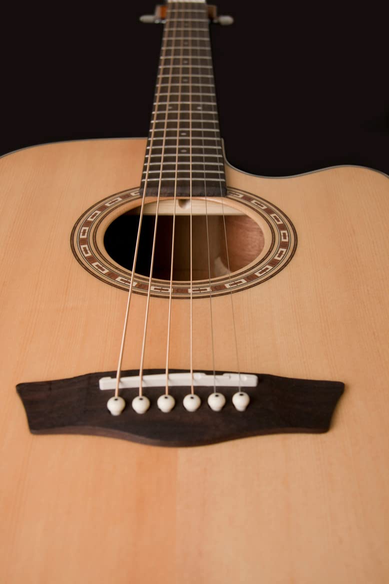 Amazon.com: Washburn Harvest WD7SCE-A Dreadnought Cutaway Acoustic