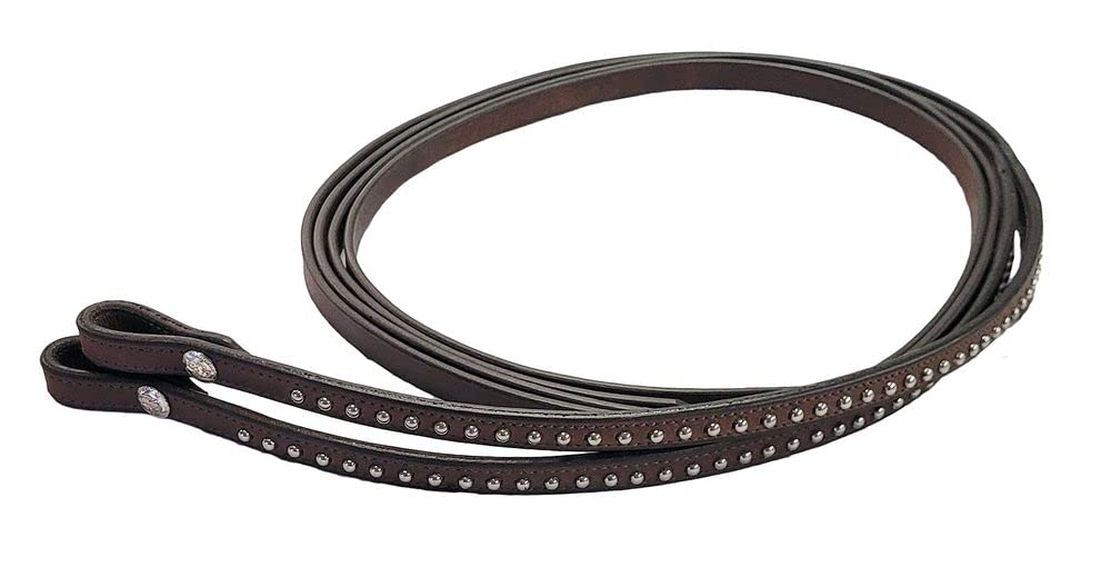 A&M Reitsport Gebisslose Western Trense 1109, braun Leder Zügel, Größe Pony