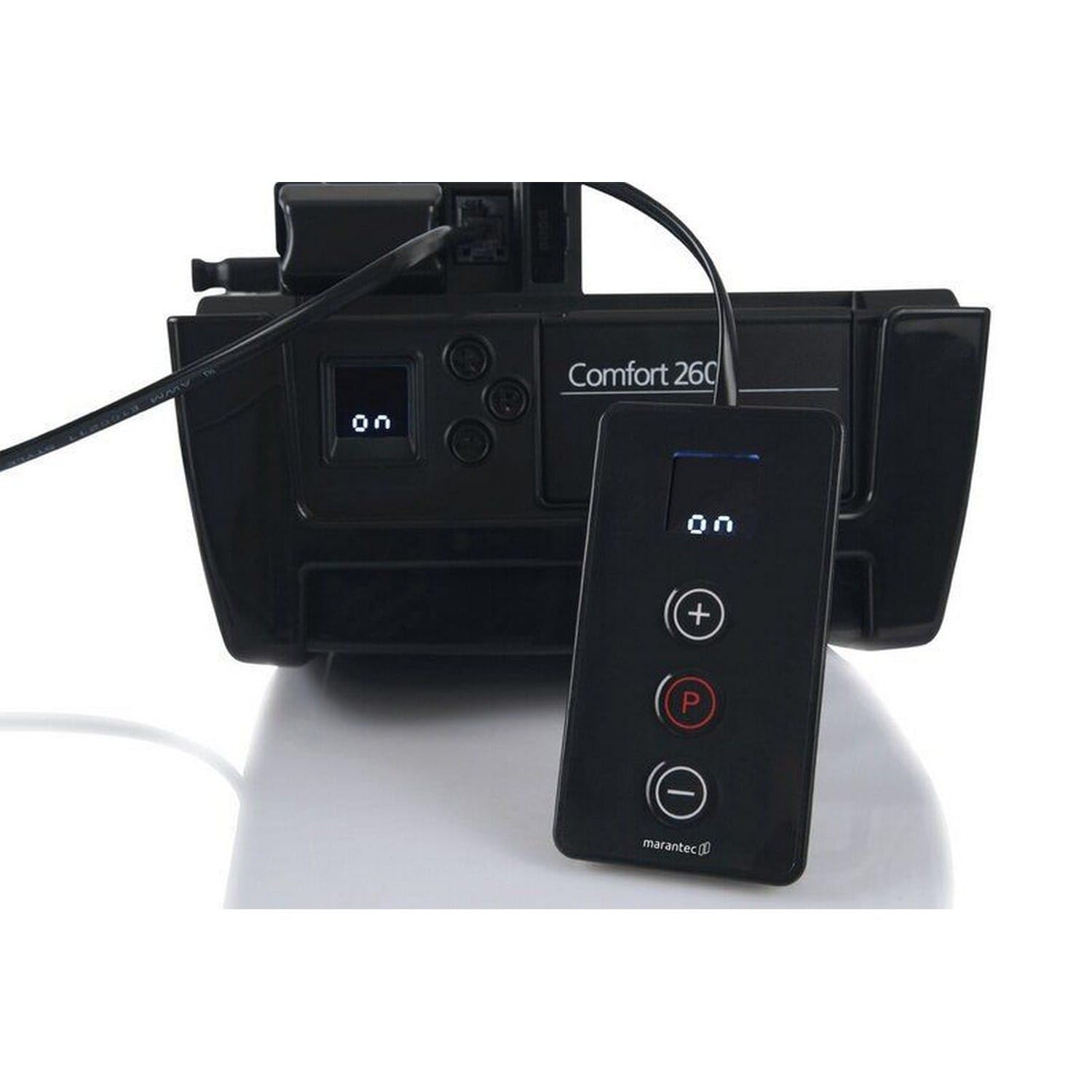Marantec Comfort 280 - Accionamiento para puerta de garaje (incluye 1 transmisor, accionamiento eléctrico para puertas de garaje, puertas seccionales y batientes), color negro