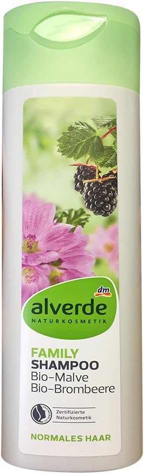 alverde Natural Cosmetics Family Shampoo Organic Mauve Blackberry (300 ml bottle)