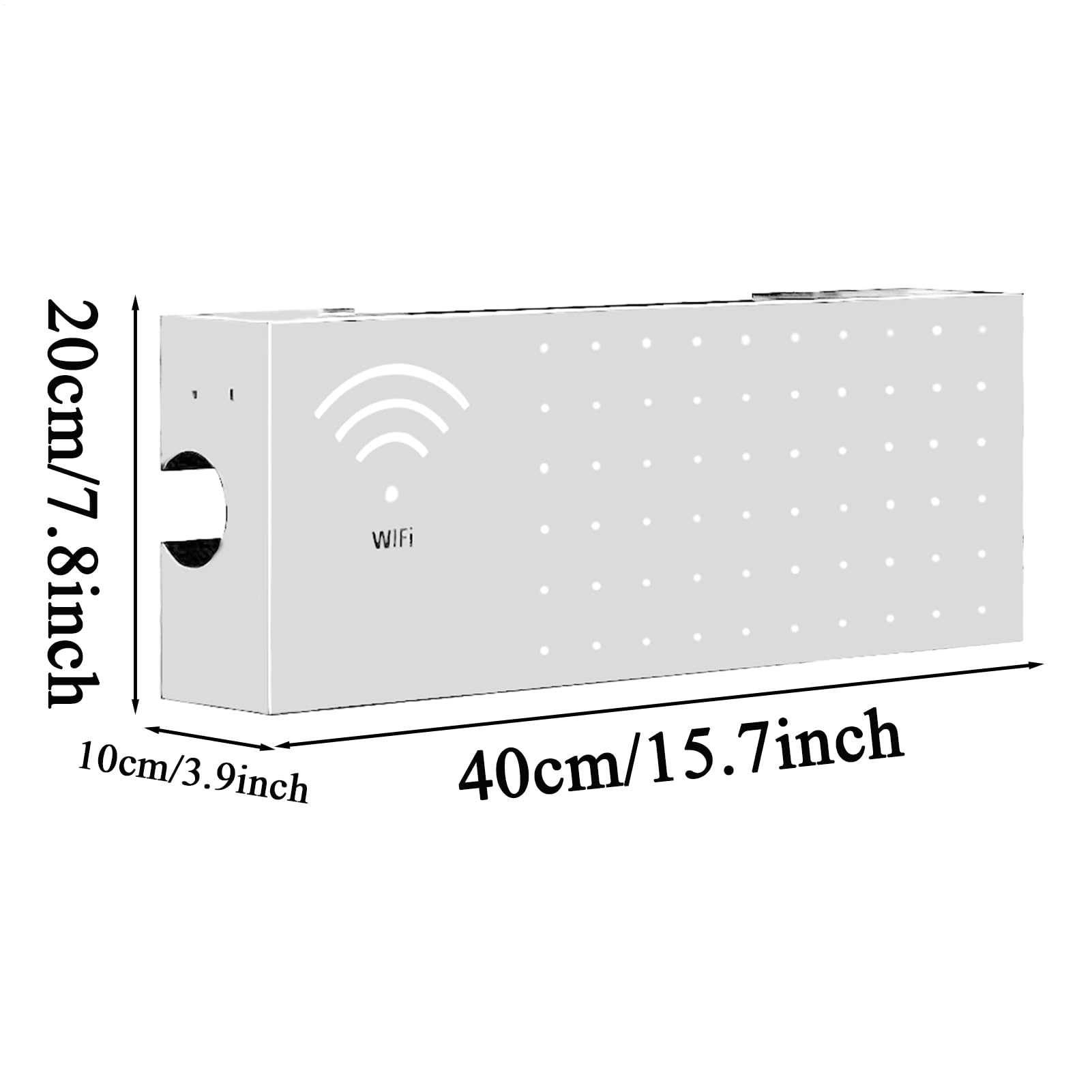 Copri Router Copertura Multifunzionale da Parete in Acciaio al Carbonio | Cabinet Per Router WiFi per Connessione Rete Presa Uscita Organizzatore Cavo Soggiorno TV Scrivania